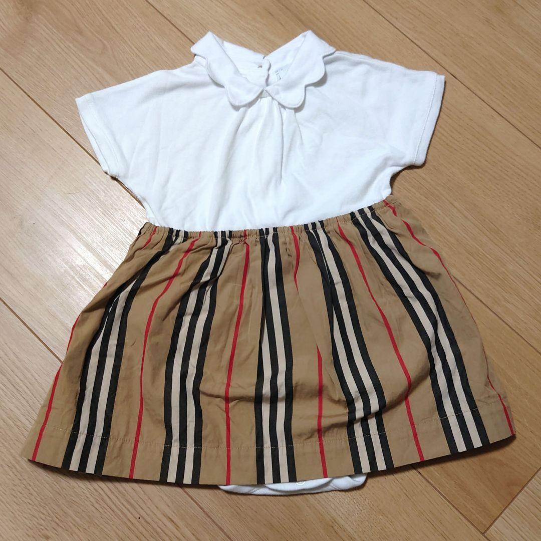 BURBERRY バーバリー ロンパース 12M 80cm グリーン