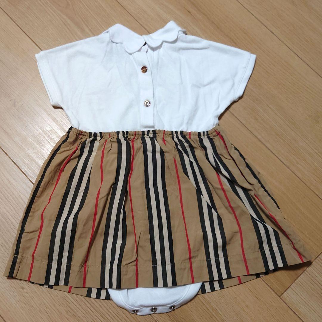 BURBERRY。ワンピース。ロンパース。12M.80cm - メルカリ