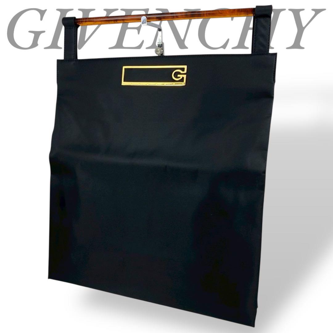 GIVENCHY ジバンシー バンドバッグ ナイロン ブラック 金 ベッコウ柄