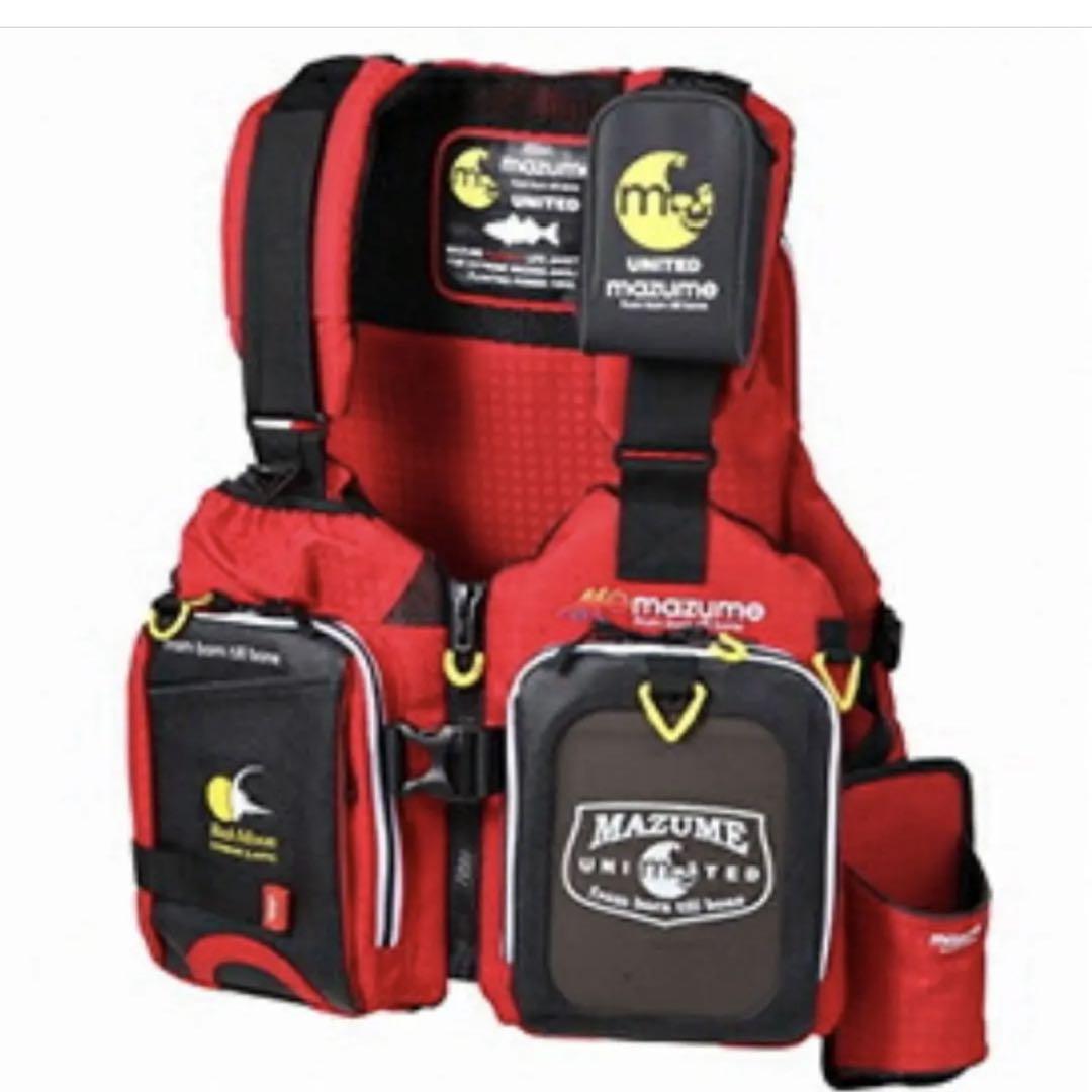 新品未使用　マズメ(mazume) レッドムーンライフジャケット レッド