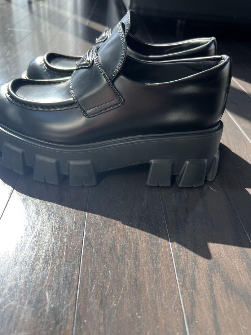 PRADA 厚底ローファー ブラック　37.5