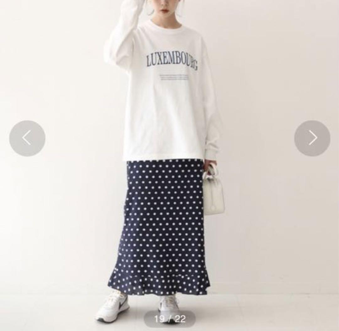 スローブイエナ　デザインマーメイドドットスカート　size38