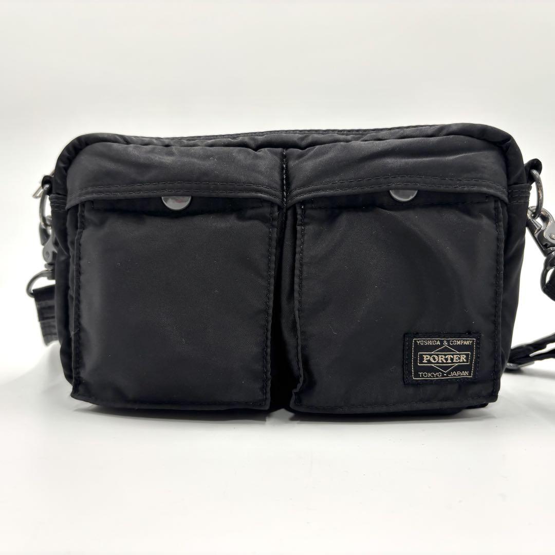 【美品】PORTER ポーター タンカー ショルダーバッグ ミニ ブラック 黒