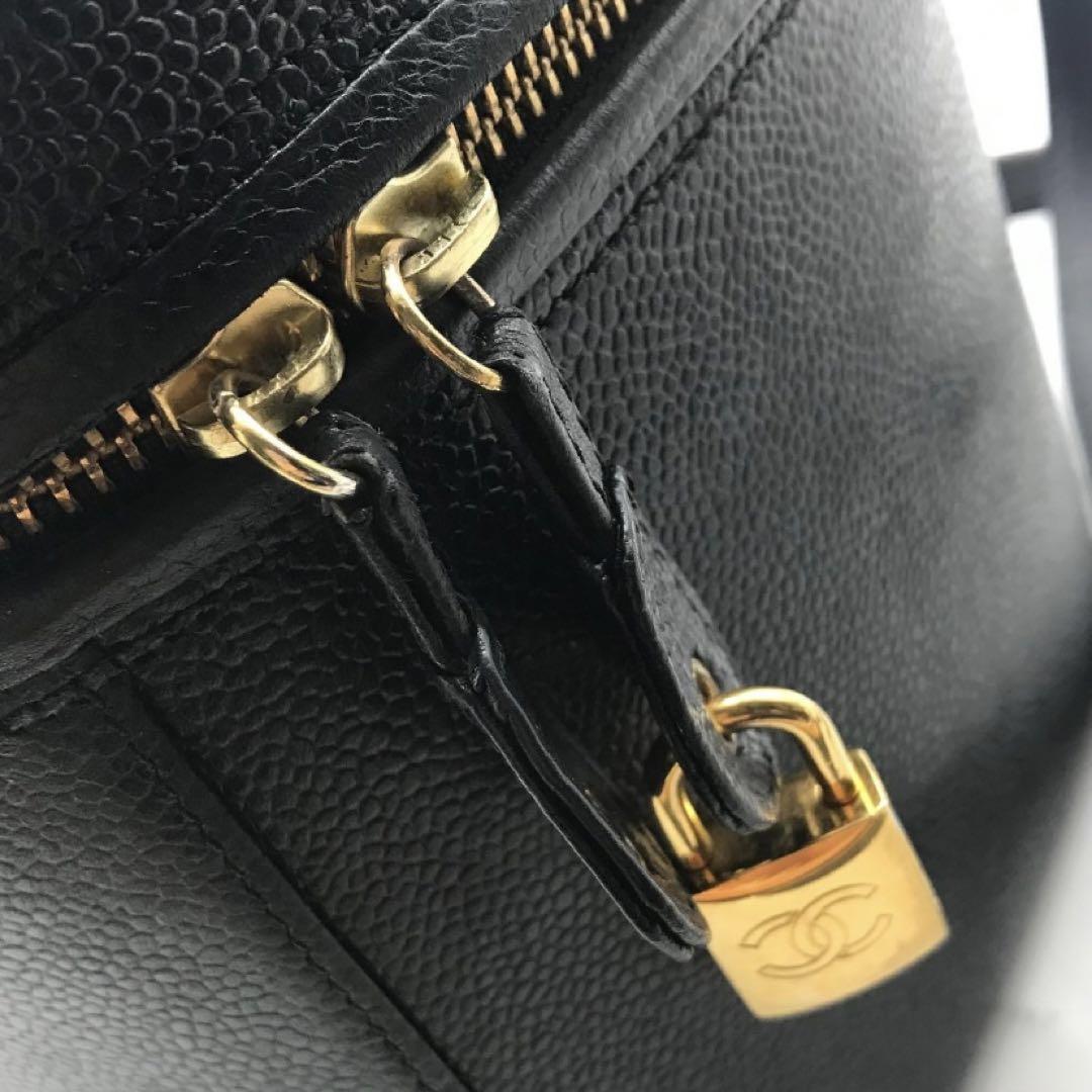 極美品✨CHANEL バニティ　キャビアスキン　2way ブラック　レザー