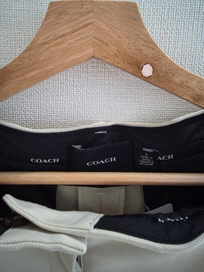 【新品】COACH クロップドブレザー／テーラードパンツ (セットアップ)