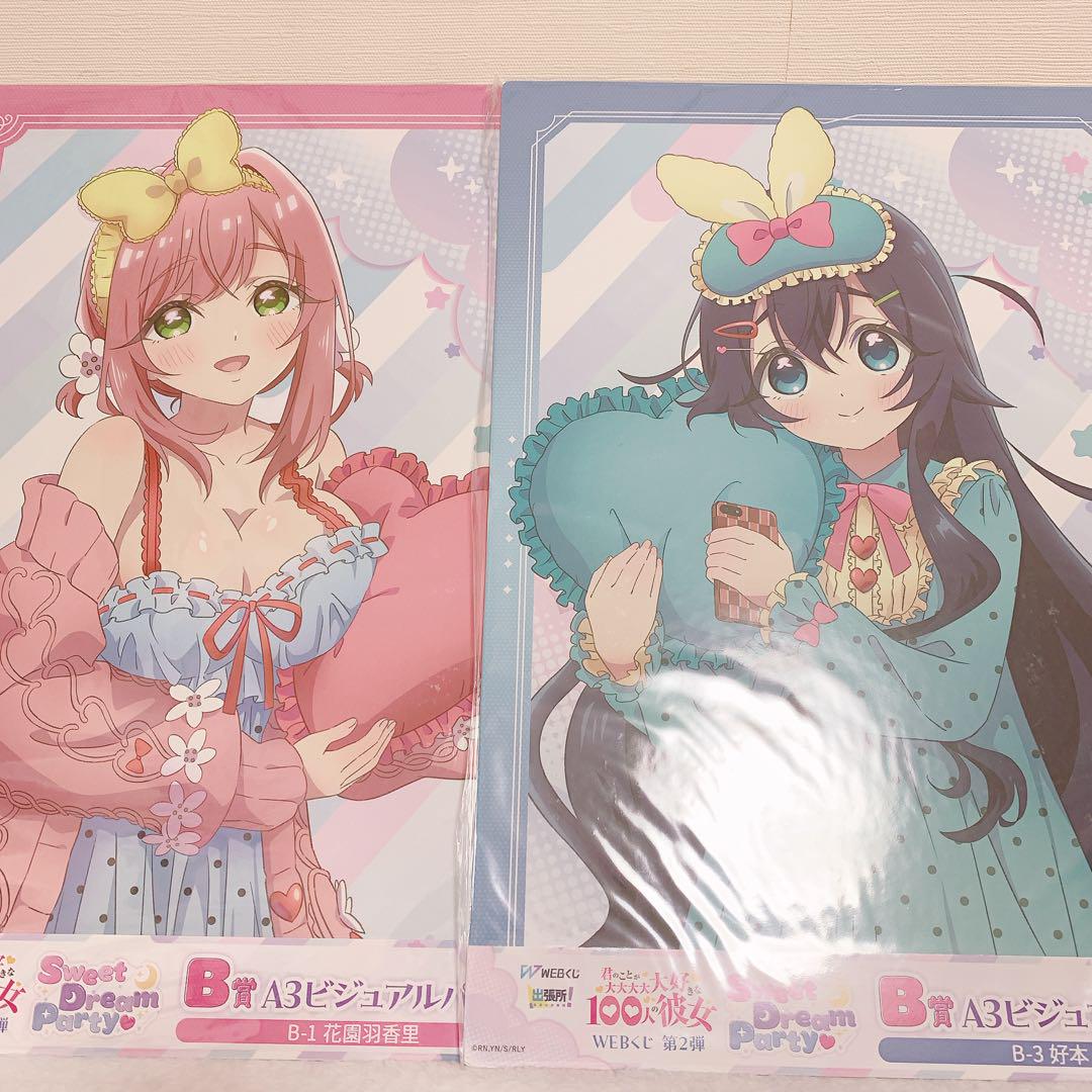 【現品限り一斉値下げ！】 webくじ 100カノ 花園羽香里 好本静 ビジュアルパネル - メルカリ ポスター