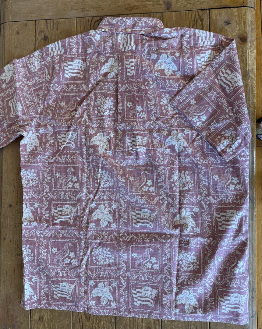 Reyn Spooner アロハシャツ Mサイズ ピンク系
