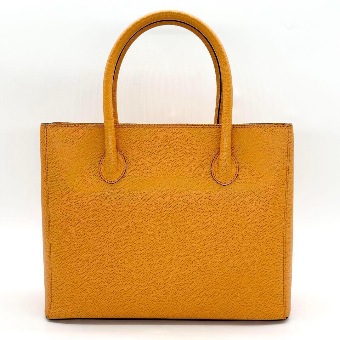CELINE セリーヌ ハンドバッグ レザー オレンジ スクエア MC96