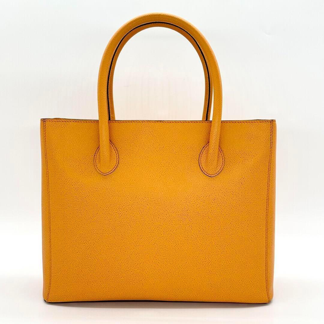 CELINE セリーヌ ハンドバッグ レザー オレンジ スクエア MC96