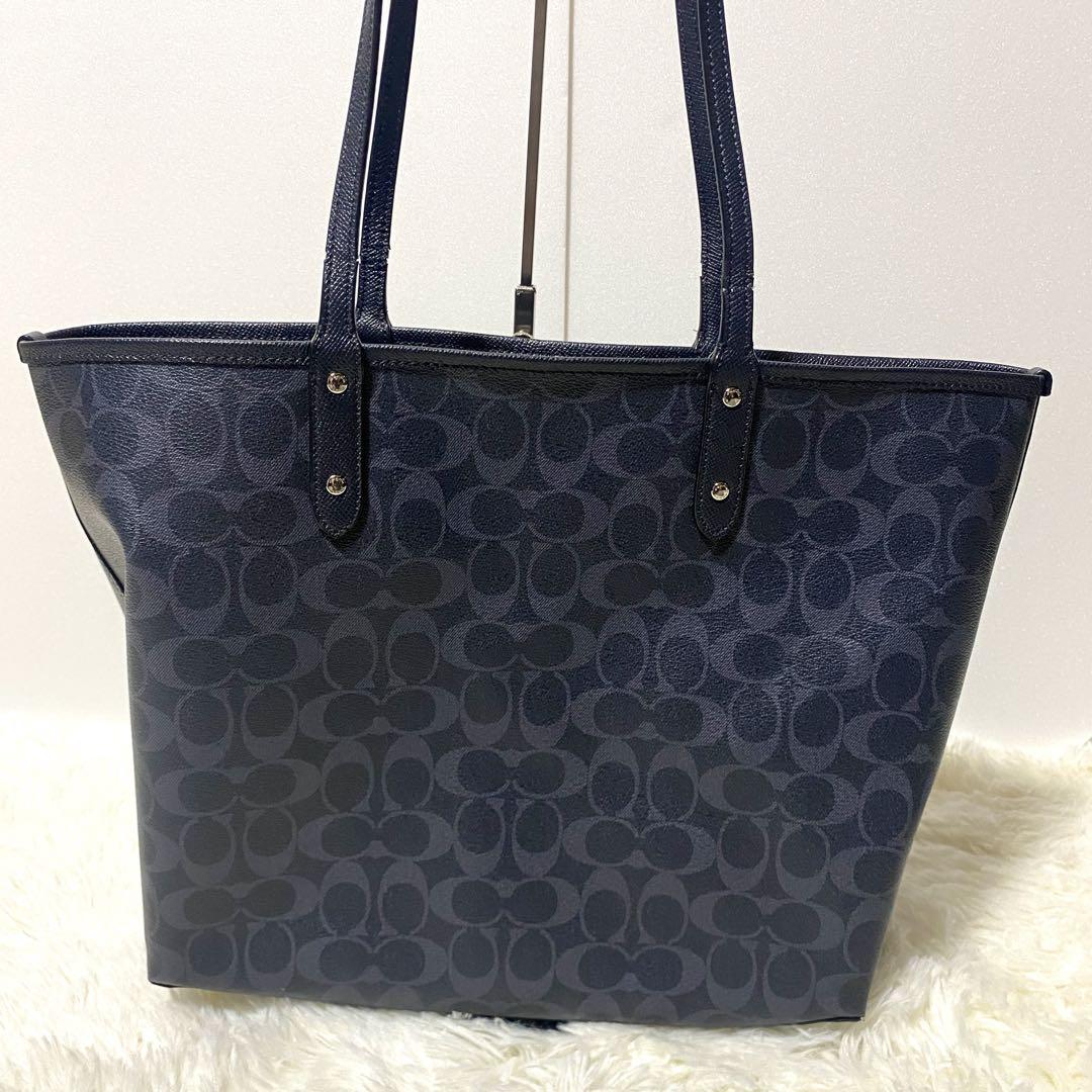 良品✨Coach トートバッグ リバーシブル シグネチャー 肩掛け レディース
