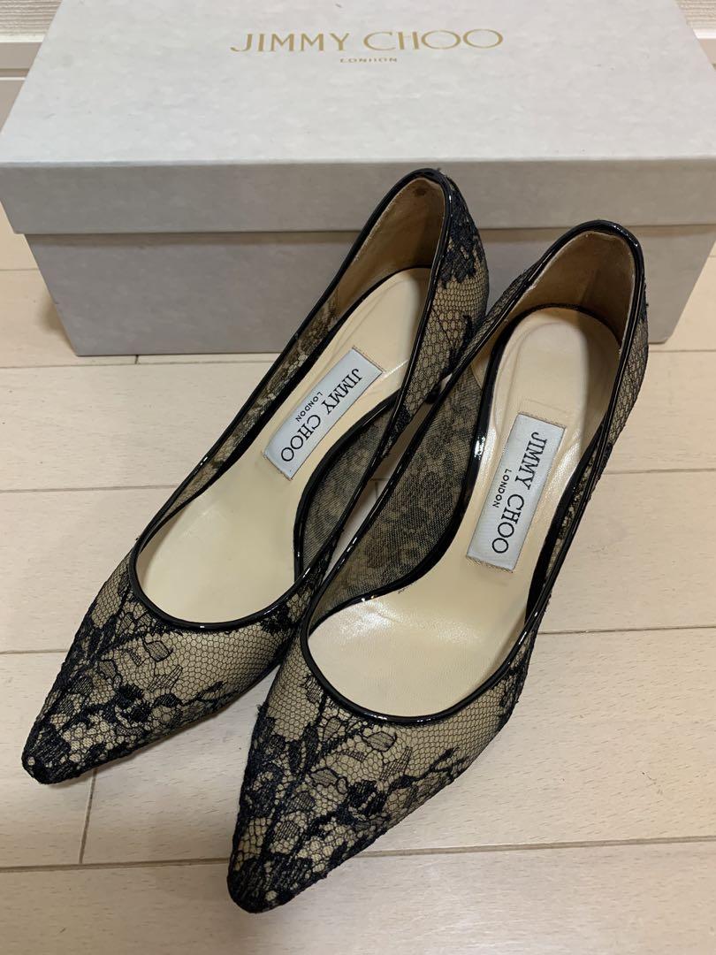 ✨美品✨ ジミーチュウ ブラック レース パンプス ✨美品✨ ジミーチュウ ブラック レース パンプス