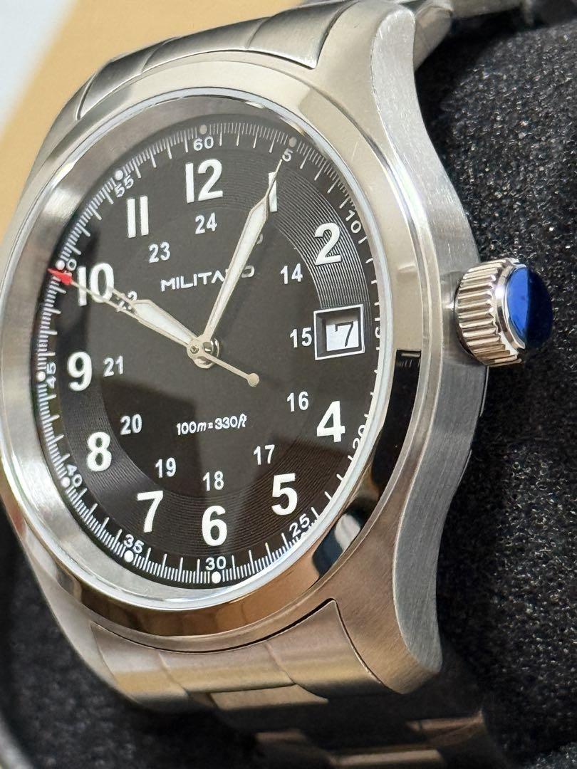 新作・新品】Militado ML08 クォーツ　腕時計　38㎜　サファイヤ