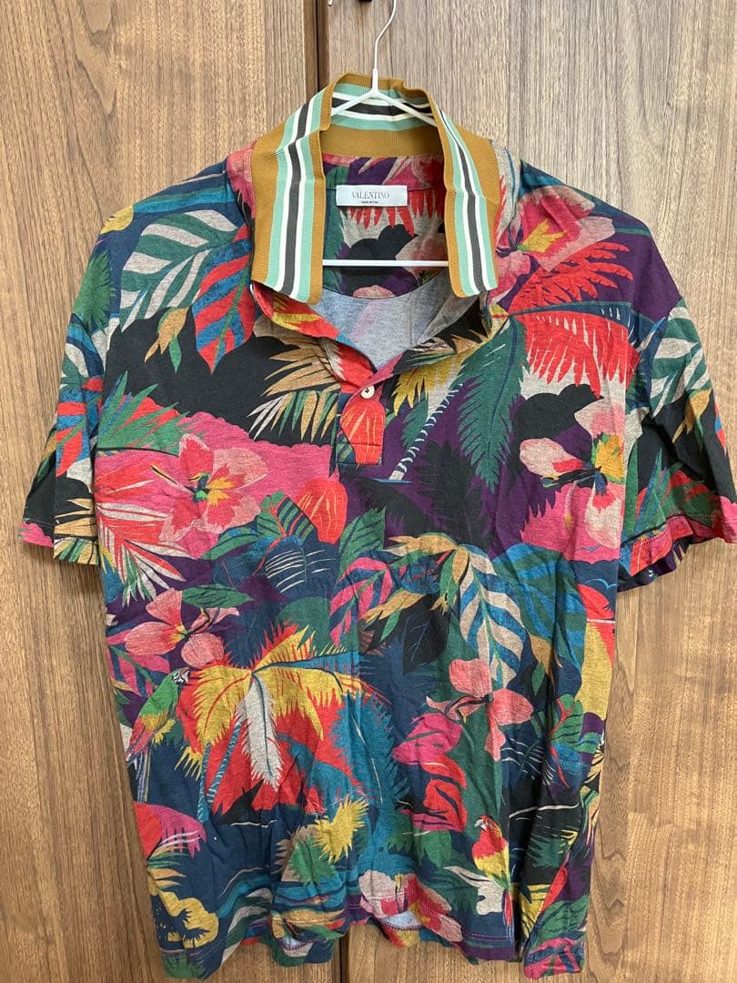 VALENTINO 花柄ポロシャツ XLXL(LL)・VALENTINO