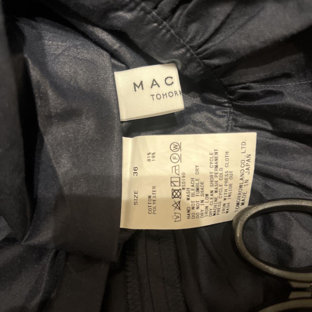 【美品】MACPHEE/クリスピータフタ キャミソールワンピース/36/ネイビー