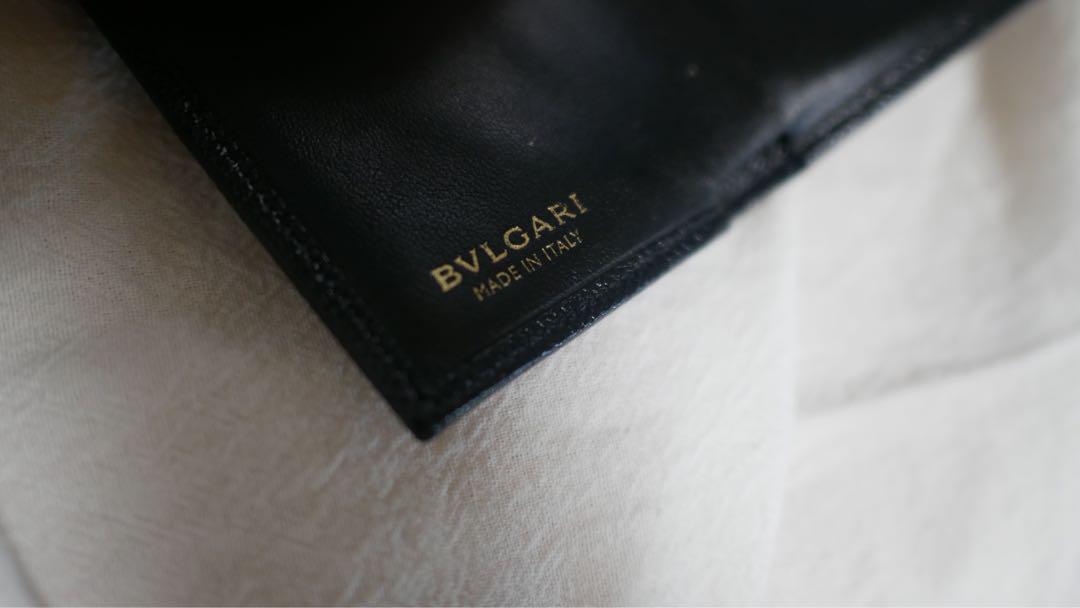 ほぼ未使用品　BVLGARI ブラック 三つ折り財布