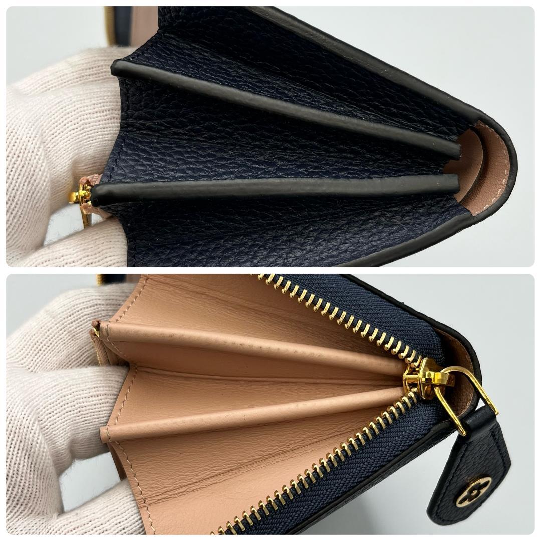 LOUIS VUITTON ポルトフォイユコメット 長財布 L字ファスナー 紺 LOUIS VUITTON ポルトフォイユコメット 長財布 L字ファスナー 紺