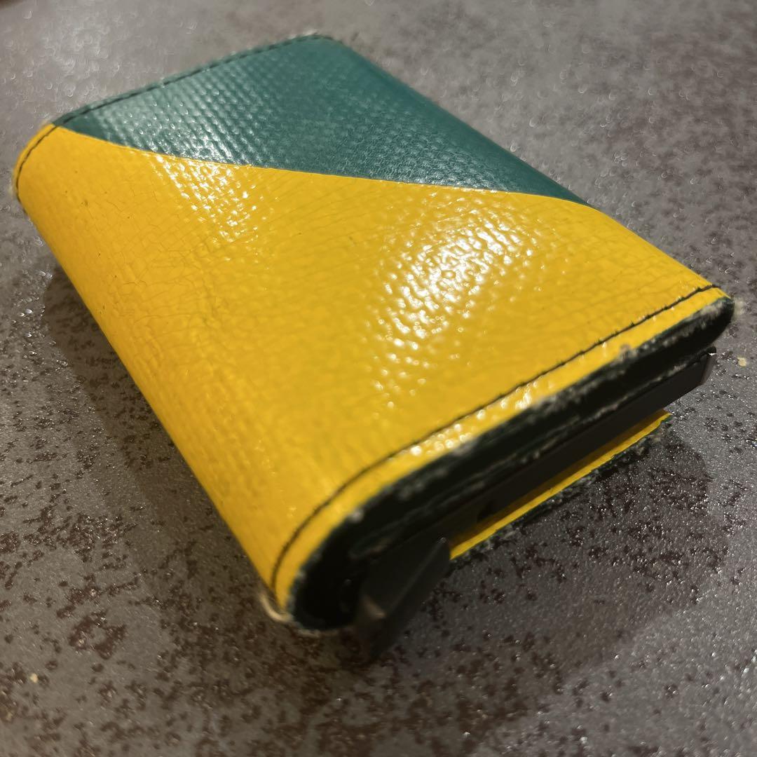 FREITAG 三つ折り財布 イエロー/グリーン