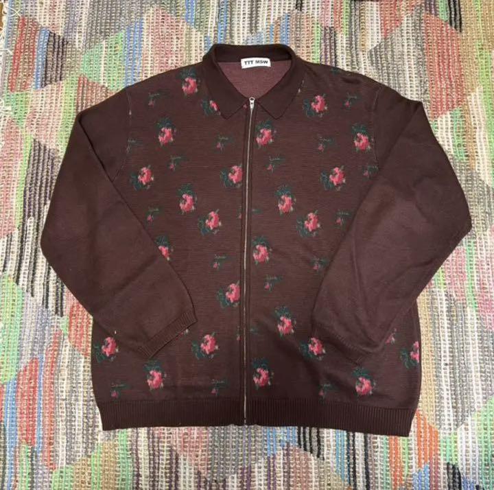 TTT MSW 20aw flower knit polo (brown) ★特別価格 pagauto.com.br