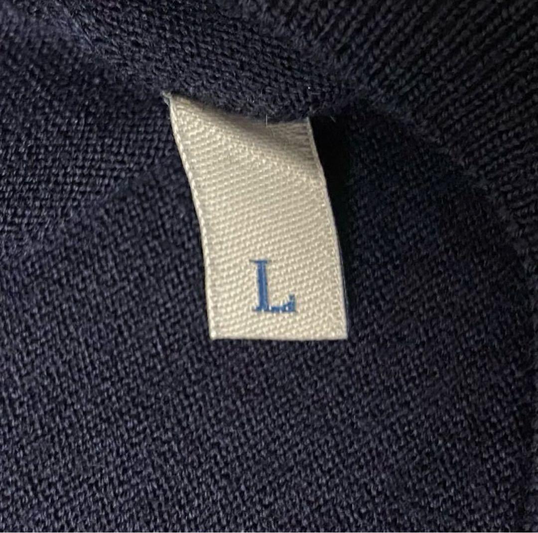 MONCLER ネイビー クルーネックセーター 美中古 Lサイズ
