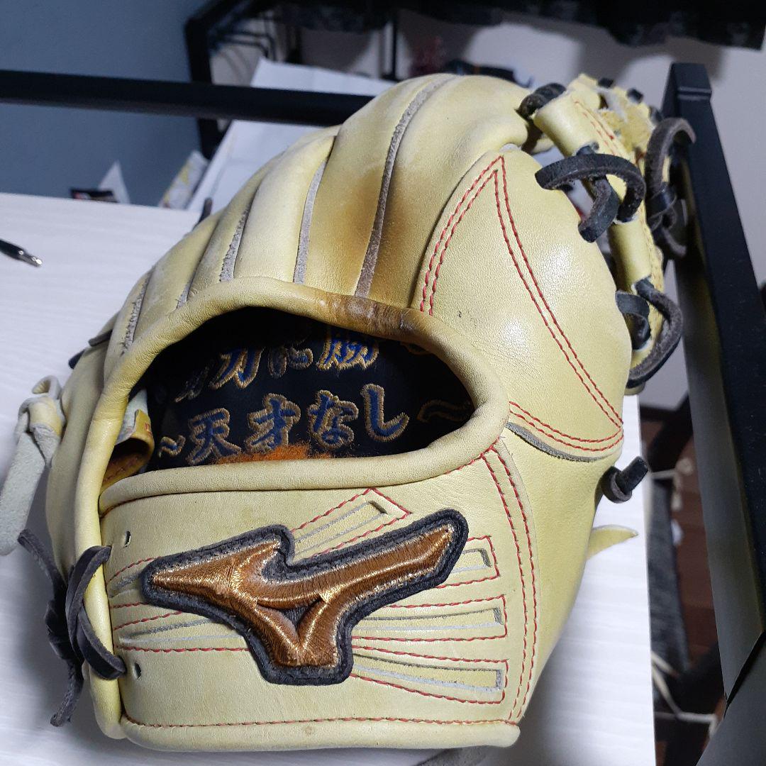美品黄色mizuno硬式内野用グローブ