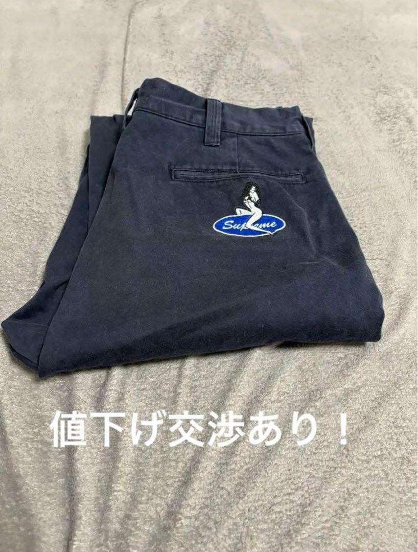Supreme チノパン 32 ネイビー