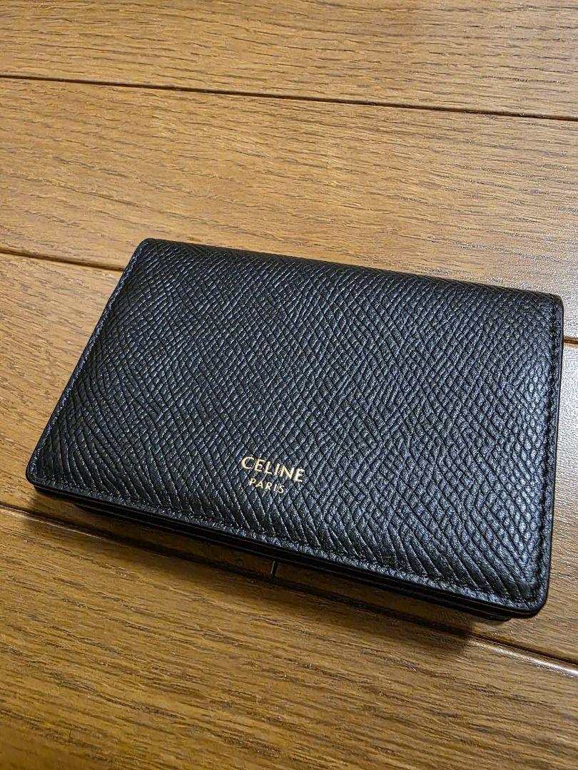 CELINE セリーヌ ビジネスカードホルダー グレインドカーフスキン ブラック