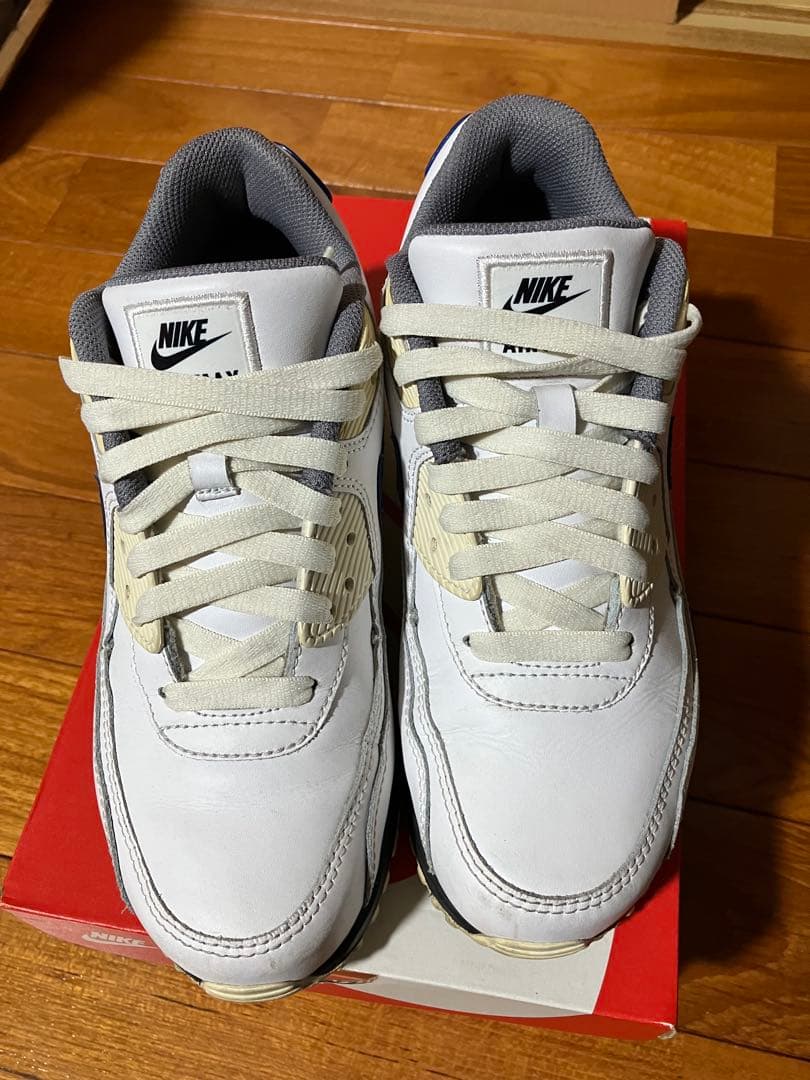Nike Air Max 90 ホワイト イエロー ブルー25.5cm・NIKE