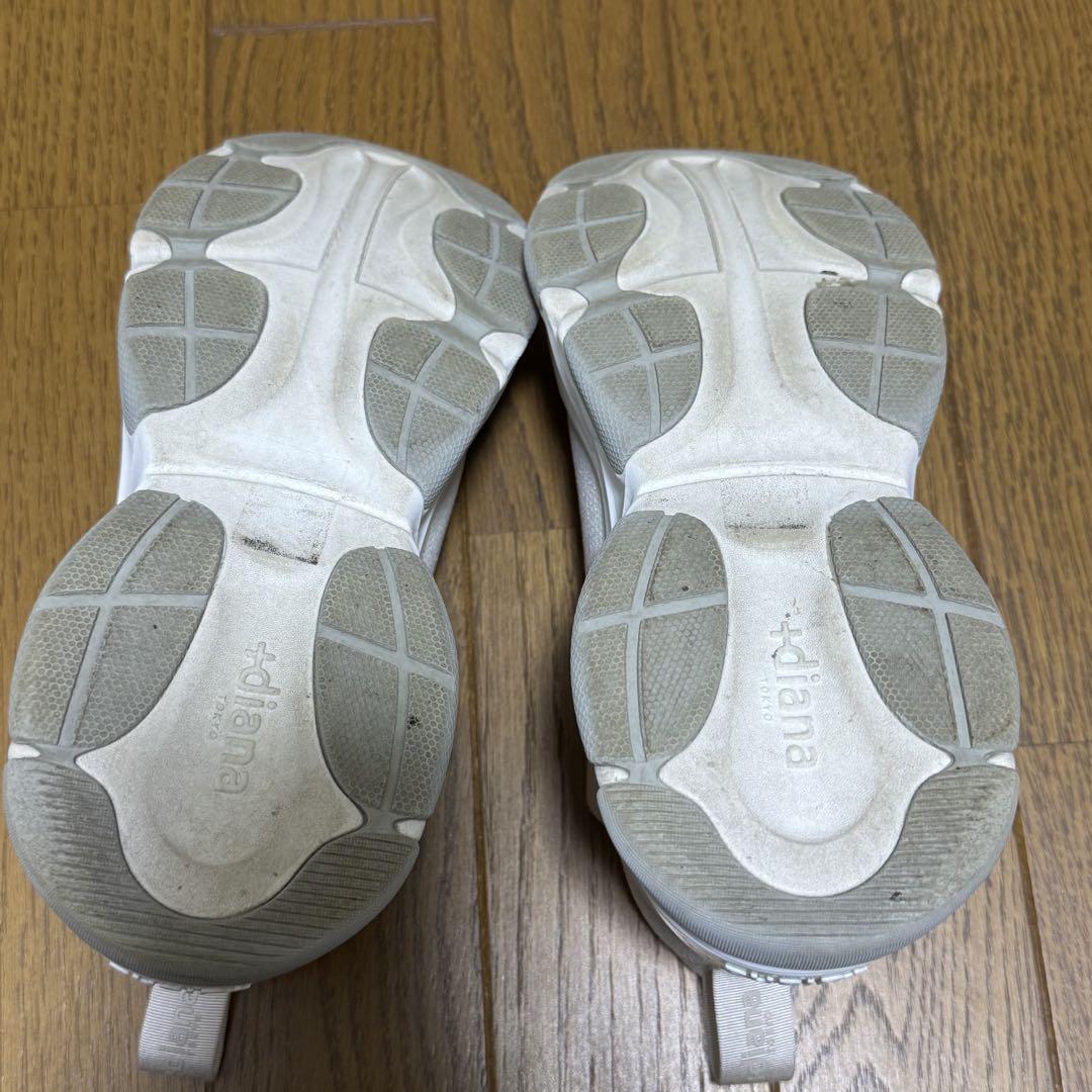 +diana ダイアナ プラス 厚底ソックススニーカー ニット 撥水
