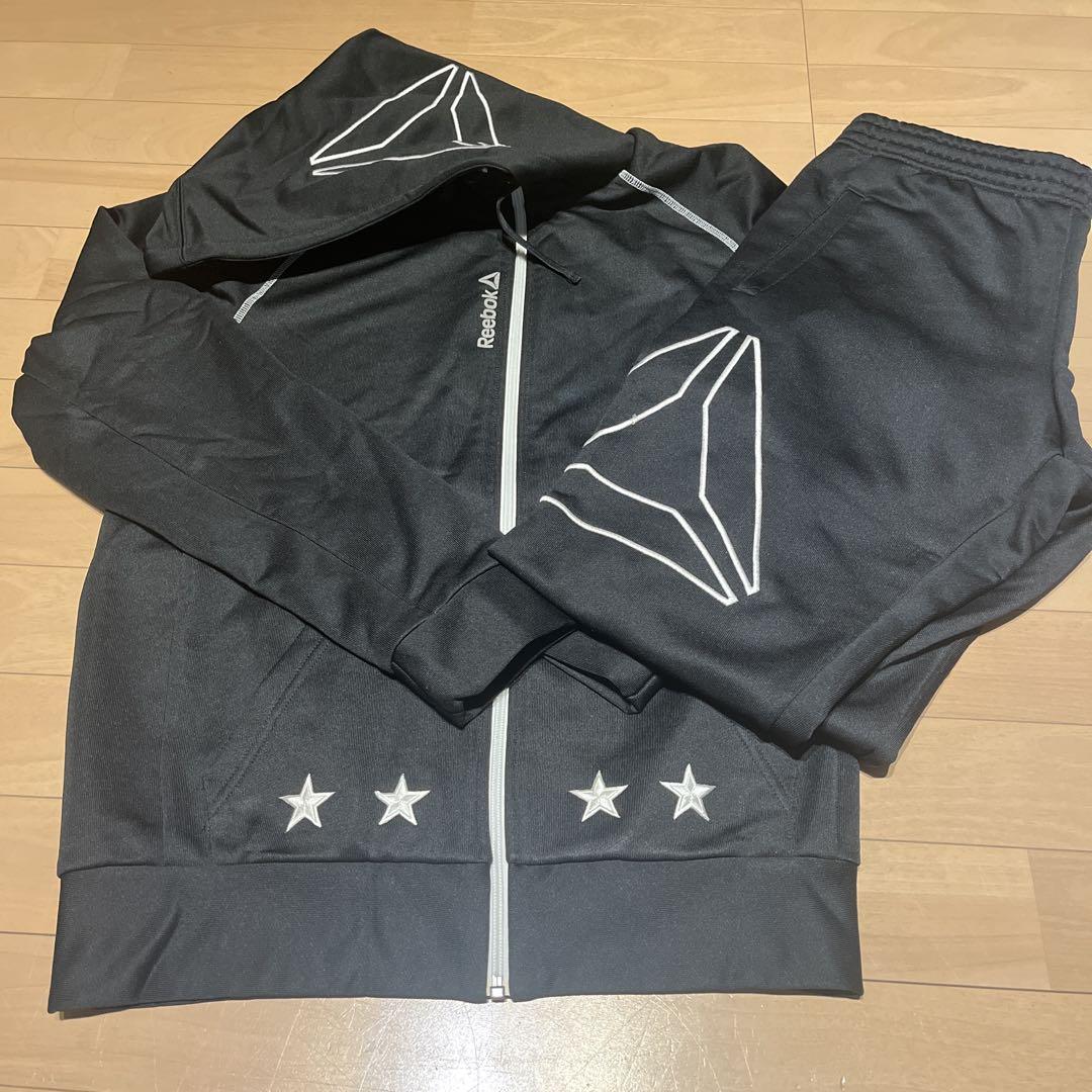 Reebok ジャージ上下セット ブラック