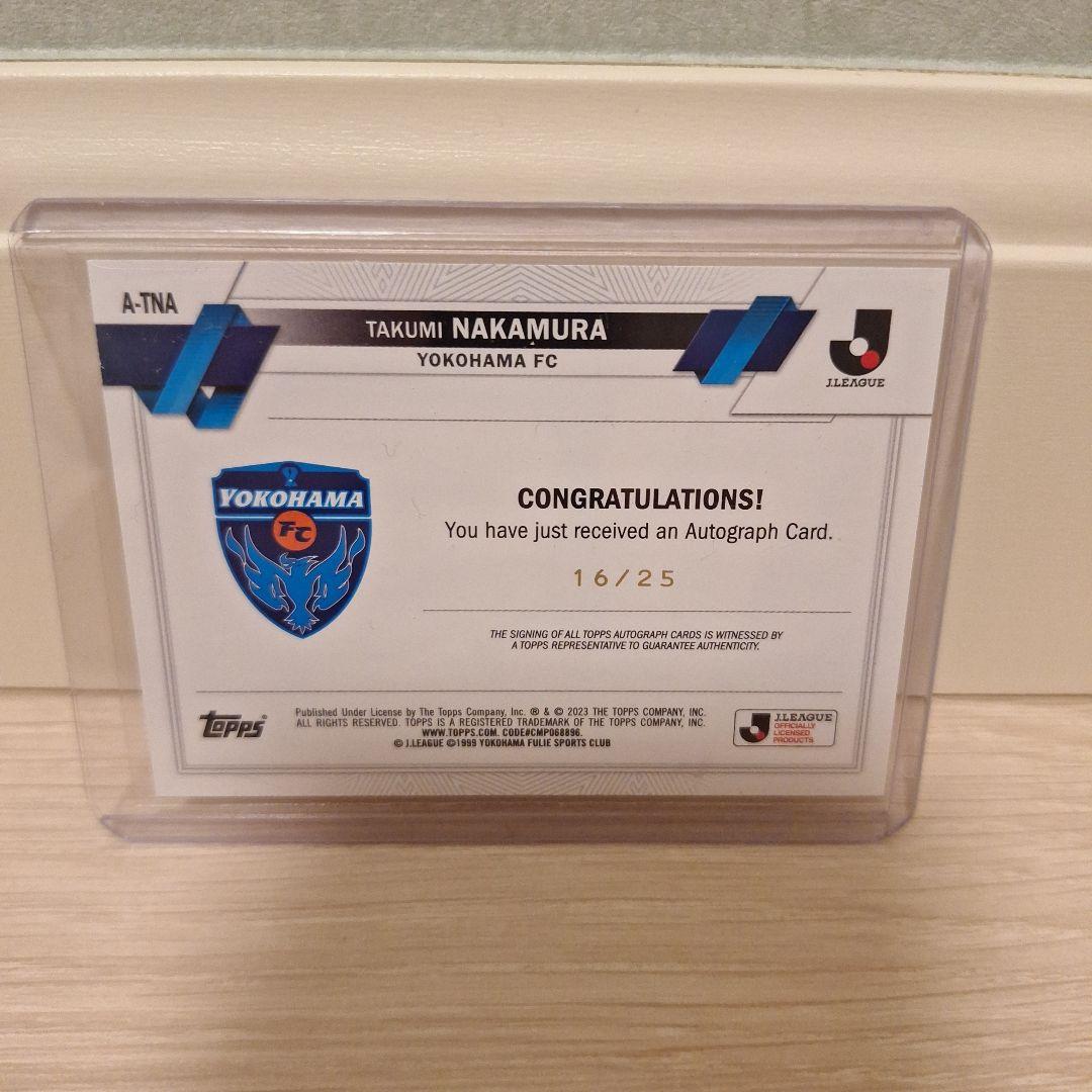 topps Jリーグ フラッグシップ 横浜FC 中村拓海 直筆サイン