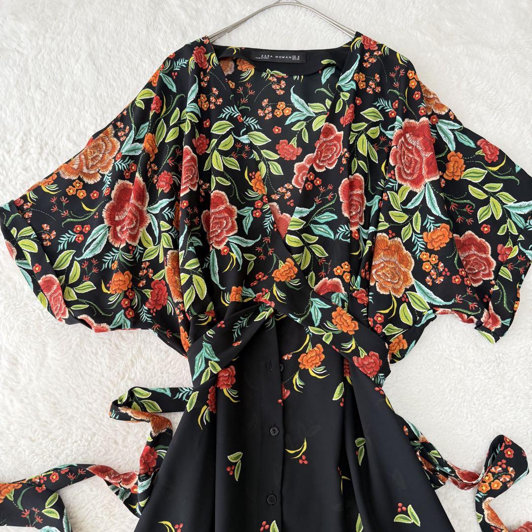 ザラZARA カシュクール ロングワンピース マキシ 花柄 リゾート