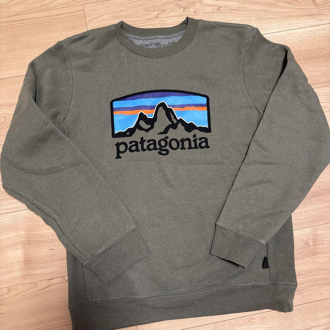 patagonia オリーブグリーン スウェット XS ホノルル店購入