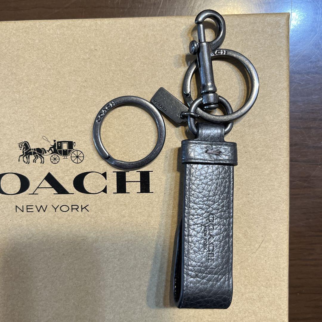 コーチ COACHキーホルダー レザー ブランド キーリング チャーム 新品