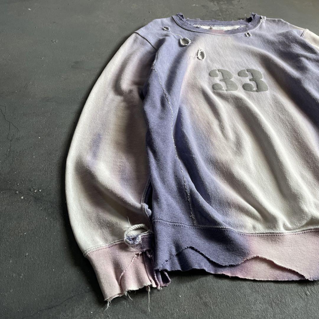 reverse weave ナンバリング“鬼フェード“boro sweat