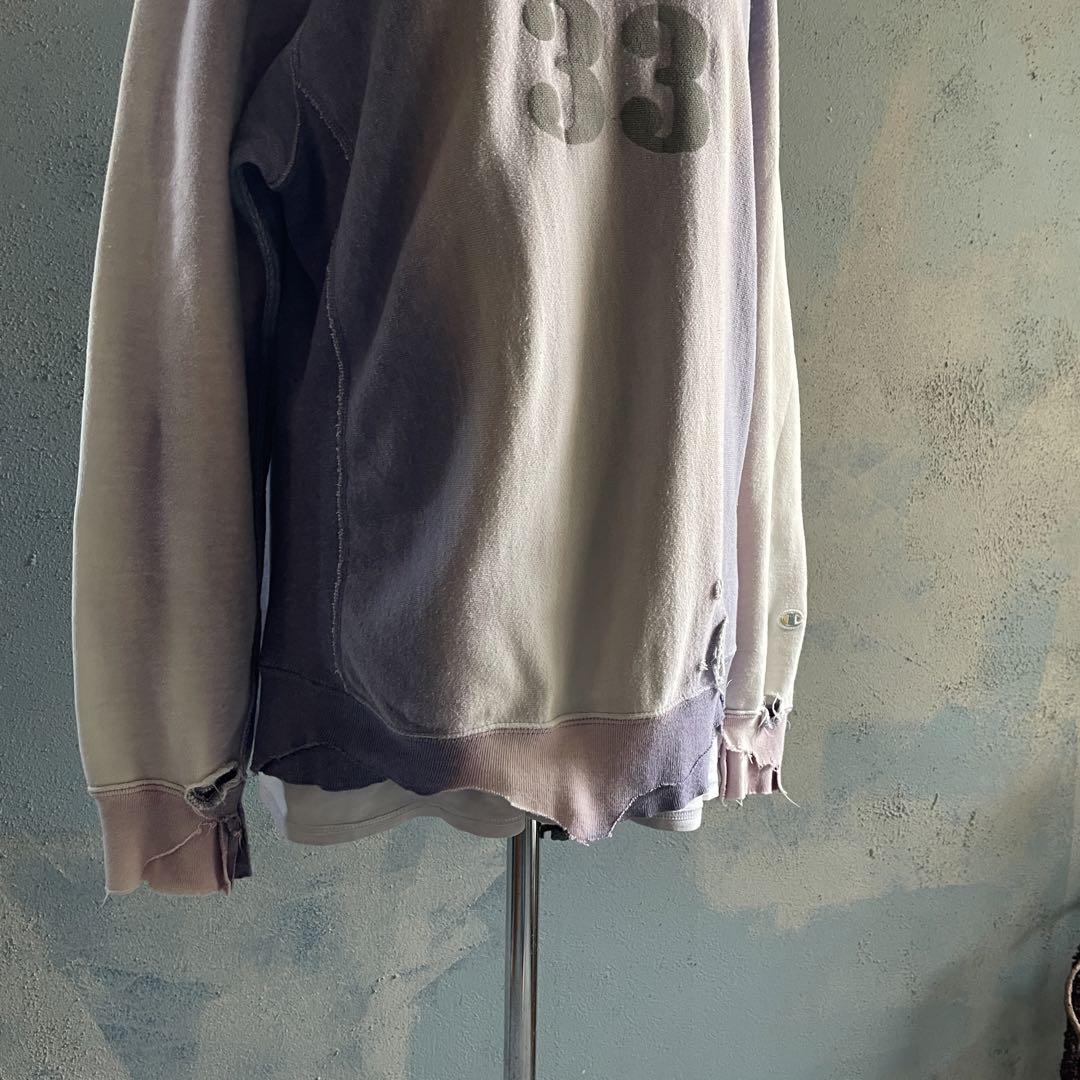 reverse weave ナンバリング“鬼フェード“boro sweat