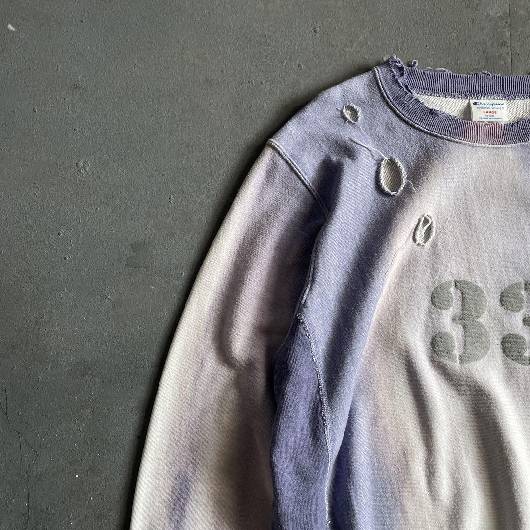 reverse weave ナンバリング“鬼フェード“boro sweat