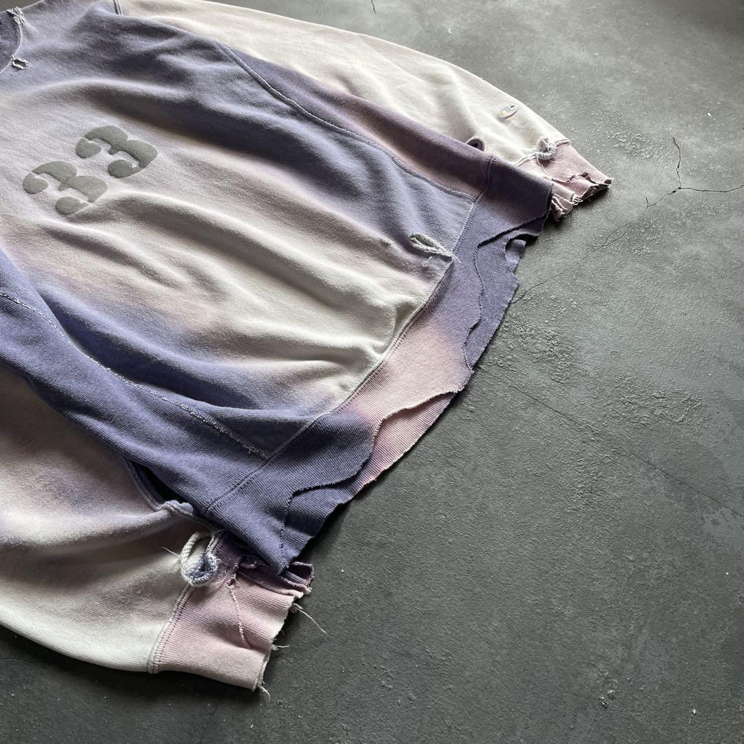 reverse weave ナンバリング“鬼フェード“boro sweat