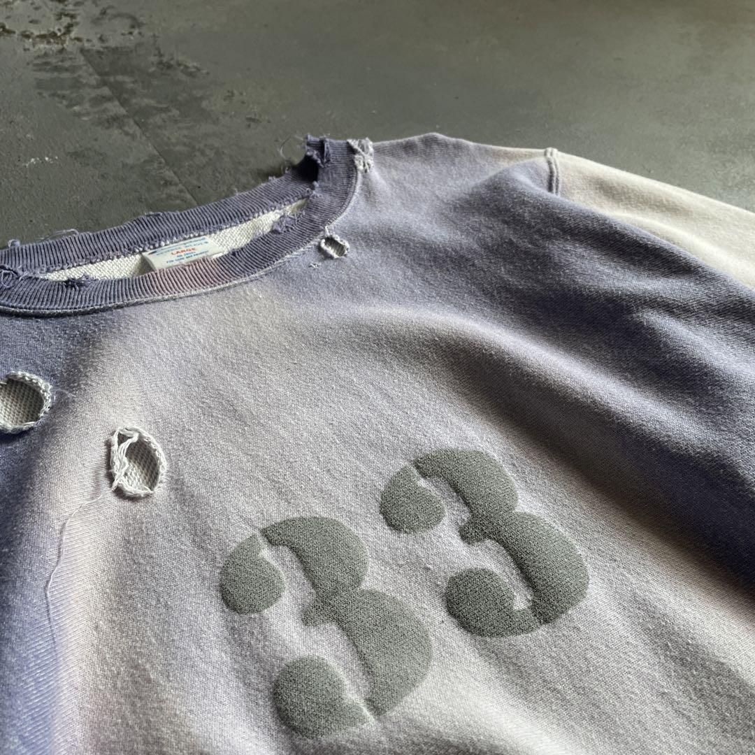 reverse weave ナンバリング“鬼フェード“boro sweat