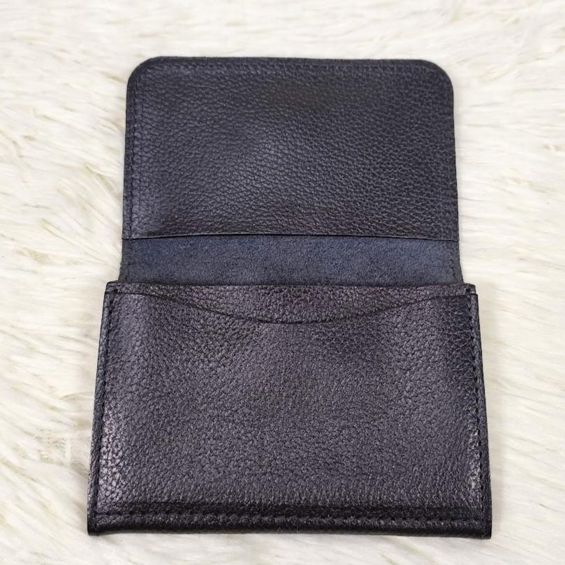 美品 IL BISONTE イルビゾンテ レザー 名刺入れ カードケース 黒