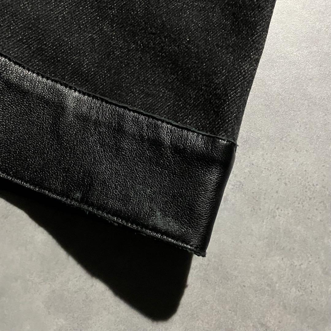ジャケット・アウター VIVIENNE TAM denim lether jacket y2k