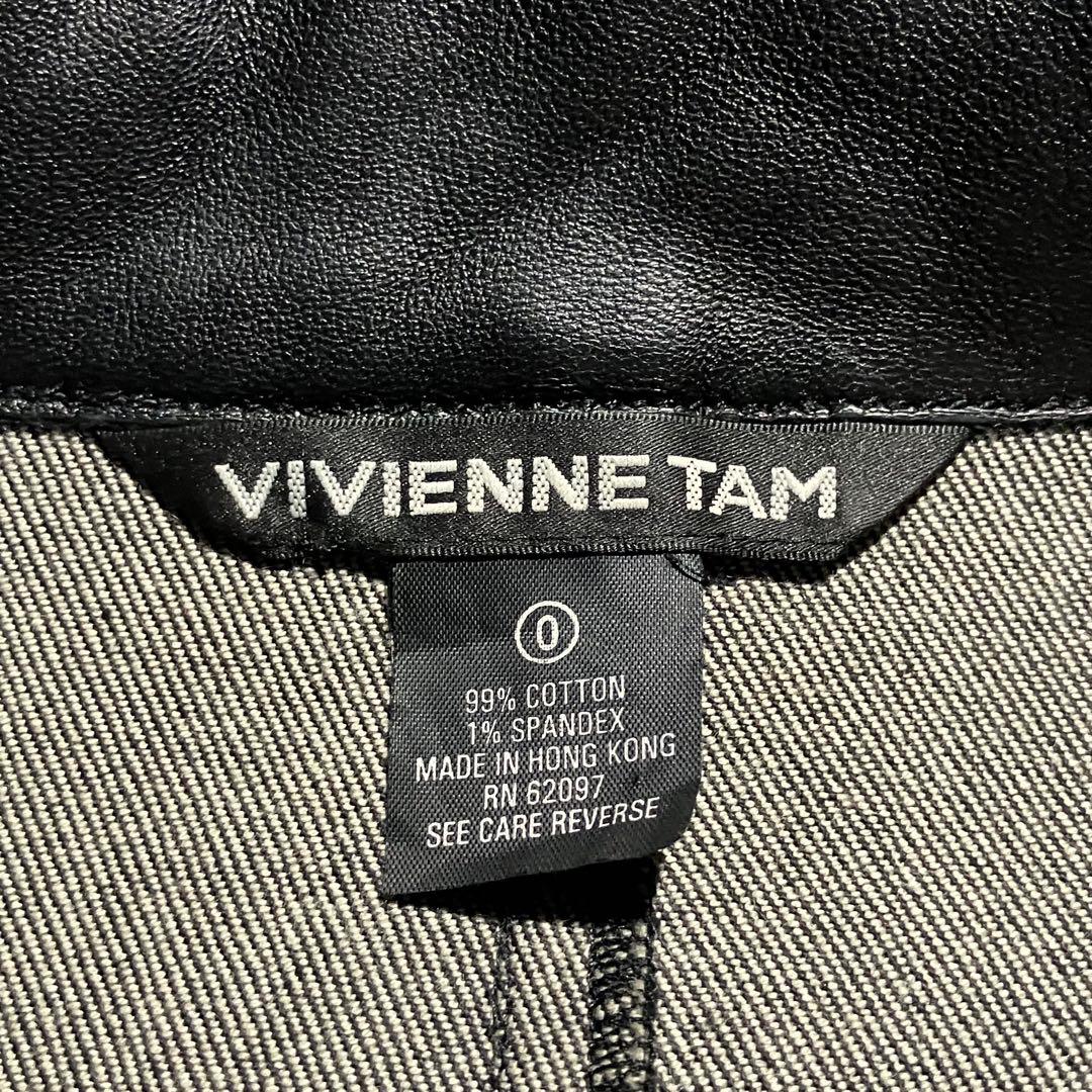 ジャケット・アウター VIVIENNE TAM denim lether jacket y2k