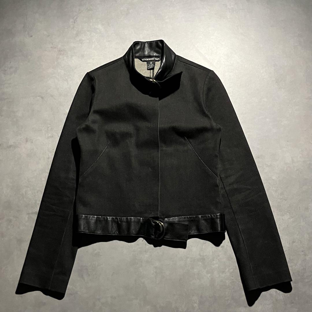 ジャケット・アウター VIVIENNE TAM denim lether jacket y2k