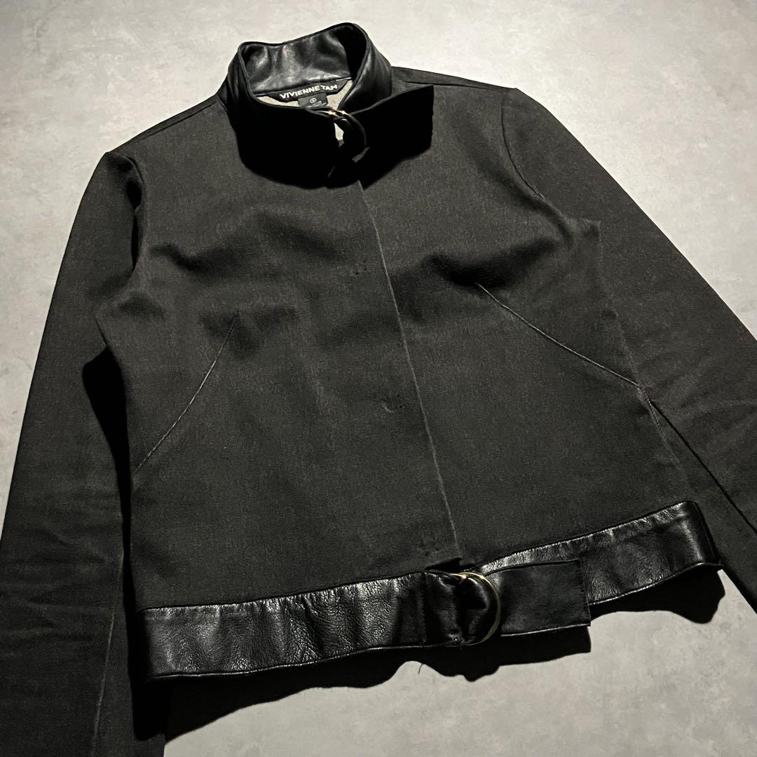 ジャケット・アウター VIVIENNE TAM denim lether jacket y2k