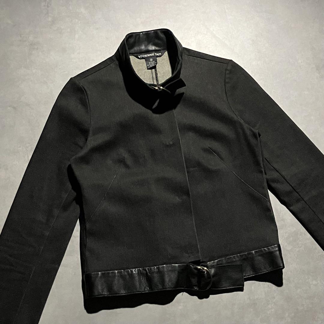 ジャケット・アウター VIVIENNE TAM denim lether jacket y2k