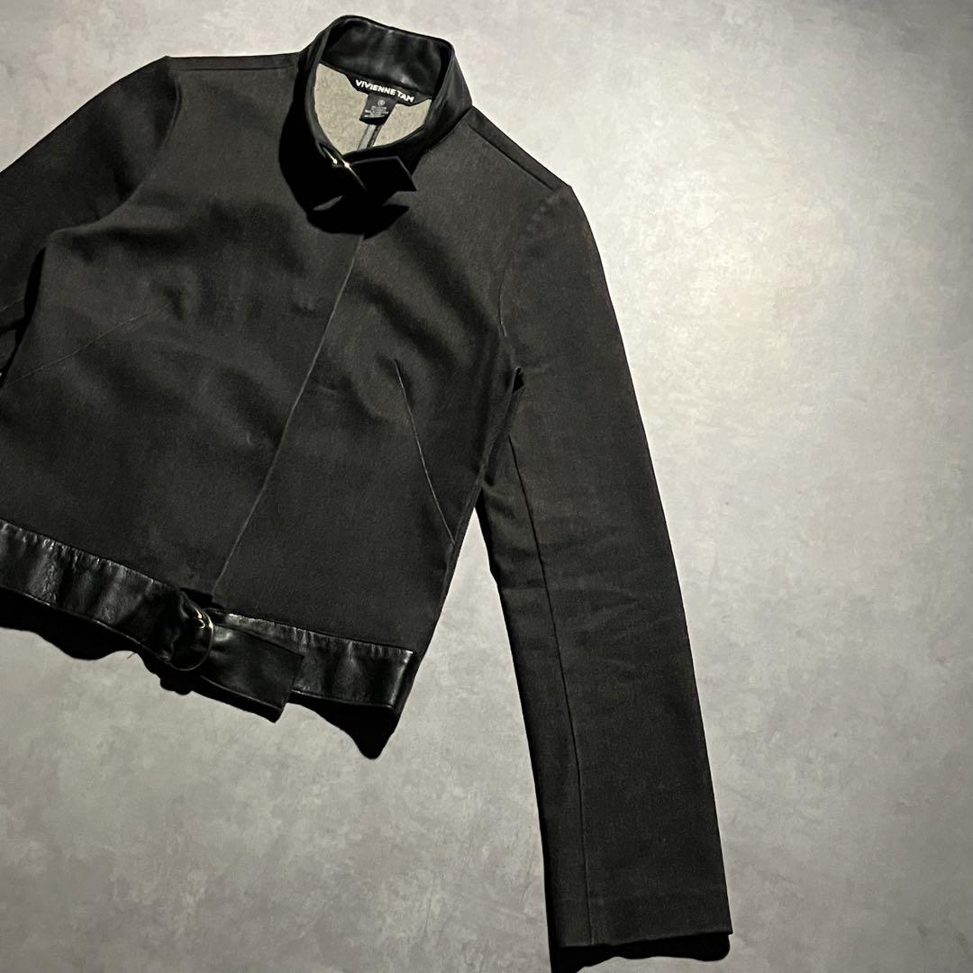 ジャケット・アウター VIVIENNE TAM denim lether jacket y2k