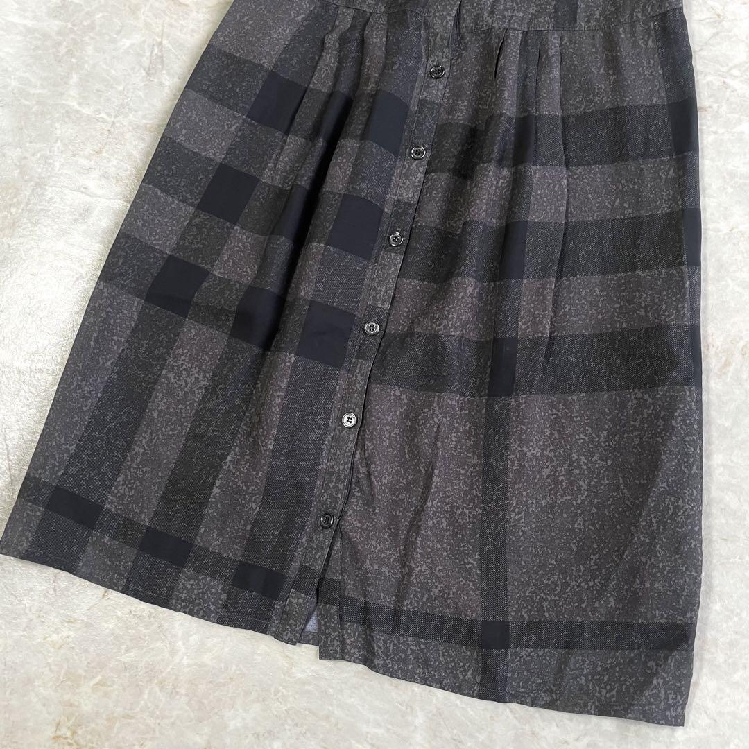 MAX80%OFF／セール開催中 BURBERRY ワンピース 半袖 ノーカラー チェック リボン付 LONDON ワンピース
