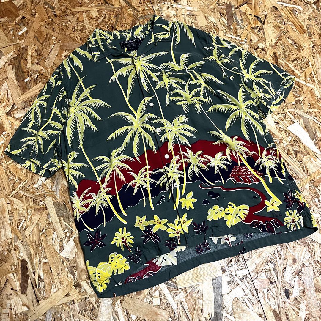 【超希少】 90s POLO SPORTS ポロスポーツ アロハシャツ レーヨン