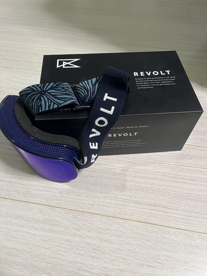 本日限定値下げREVOULT ゴーグル ミラーブルーレンズ