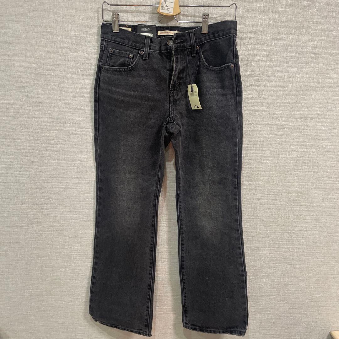 Levi s ブラック ストレートデニム W26 L27S Levi s