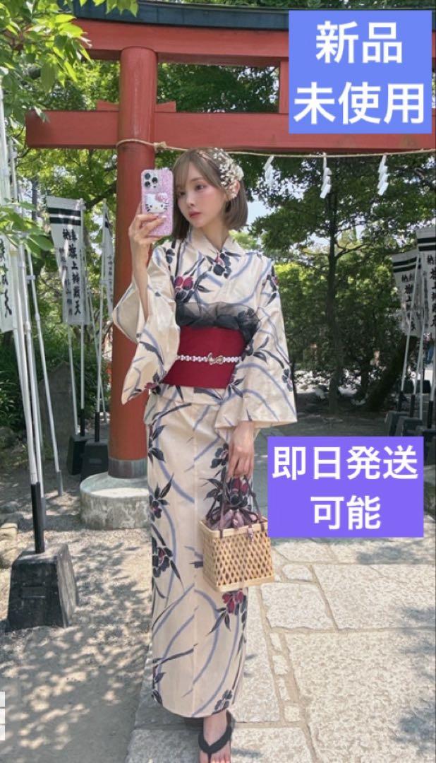 GRL グレイル ぼかしフラワーレトロ浴衣2点セット レディース 帯